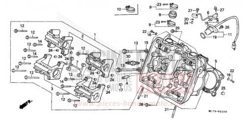 CULASSE (1) VFR750FG de 1986